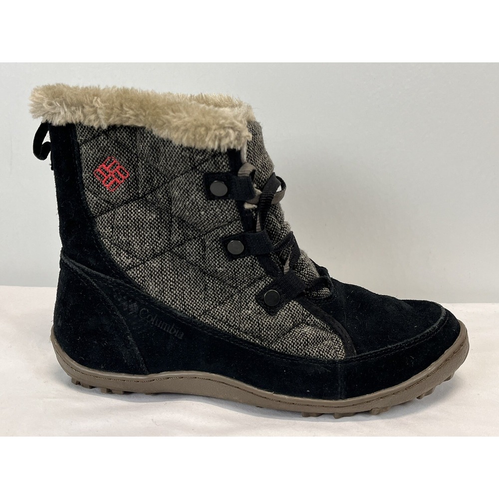 Women's Columbia Minx Shorty III Boots Sz 8 GUC Fur Trim Omni Shield Waterproof